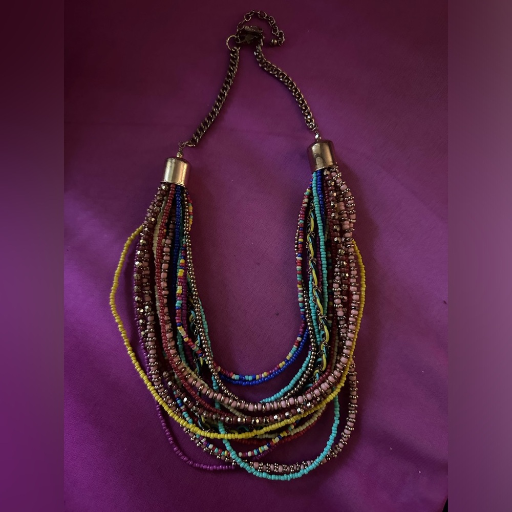MULTI BEAD NECKLACES IN ONE USED
